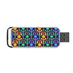 Pattern Background Bright Blue Portable Usb Flash (one Side) by Simbadda