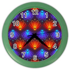 Background Colorful Abstract Color Wall Clock by Simbadda