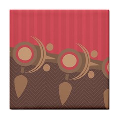 Background Tribal Ethnic Red Brown Tile Coasters by Simbadda