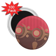 Background Tribal Ethnic Red Brown 2 25  Magnets (100 Pack)  by Simbadda