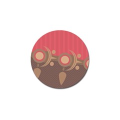 Background Tribal Ethnic Red Brown Golf Ball Marker by Simbadda