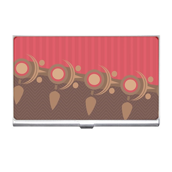 Background Tribal Ethnic Red Brown Business Card Holder