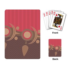 Background Tribal Ethnic Red Brown Playing Cards Single Design (rectangle) by Simbadda