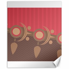 Background Tribal Ethnic Red Brown Canvas 16  X 20  by Simbadda