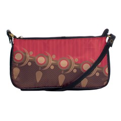 Background Tribal Ethnic Red Brown Shoulder Clutch Bag by Simbadda