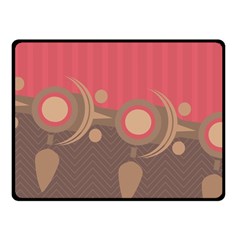 Background Tribal Ethnic Red Brown Fleece Blanket (small) by Simbadda