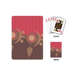 Background Tribal Ethnic Red Brown Playing Cards Single Design (mini) by Simbadda