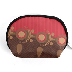 Background Tribal Ethnic Red Brown Accessory Pouch (medium) by Simbadda