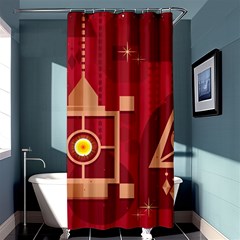 Background Objects Stylized Shower Curtain 36  X 72  (stall)  by Simbadda