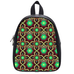 Pattern Background Bright Brown School Bag (small)