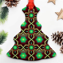 Pattern Background Bright Brown Ornament (christmas Tree)  by Simbadda