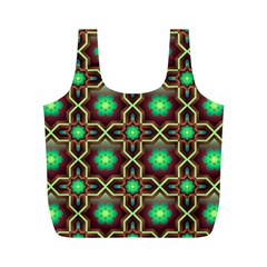 Pattern Background Bright Brown Full Print Recycle Bag (m) by Simbadda