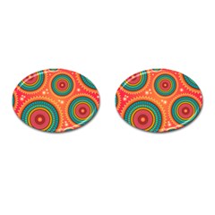 Background Texture Mosaic Cufflinks (oval) by Simbadda