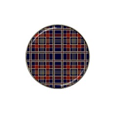 Plaid Tartan Scottish Navy Gold Hat Clip Ball Marker by Simbadda