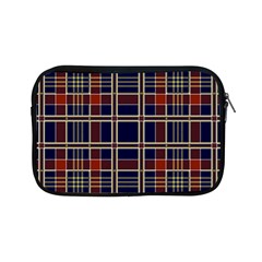 Plaid Tartan Scottish Navy Gold Apple Ipad Mini Zipper Cases by Simbadda