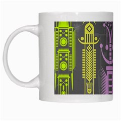 Background Non Seamless Pattern White Mugs