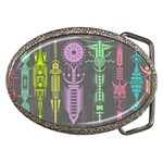 Background Non Seamless Pattern Belt Buckles Front