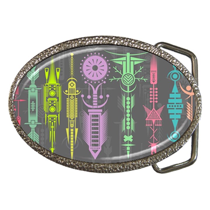 Background Non Seamless Pattern Belt Buckles