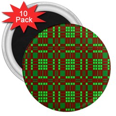 Lumberjack Plaid Buffalo Plaid 3  Magnets (10 Pack)  by Simbadda