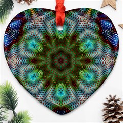 Art Background Flames Ornament (Heart)