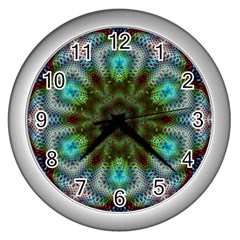 Art Background Flames Wall Clock (Silver)