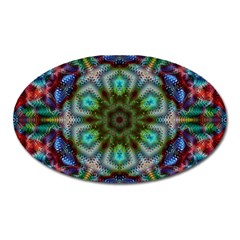 Art Background Flames Oval Magnet