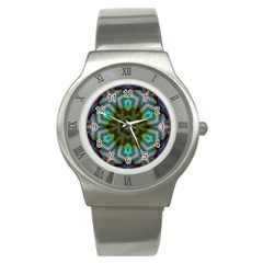 Art Background Flames Stainless Steel Watch by Simbadda