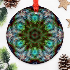 Art Background Flames Round Ornament (Two Sides)