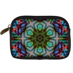 Art Background Flames Digital Camera Leather Case