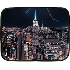 Architecture Buildings City Double Sided Fleece Blanket (mini)  by Simbadda