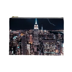 Architecture Buildings City Cosmetic Bag (large) by Simbadda