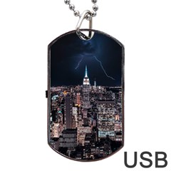 Architecture Buildings City Dog Tag Usb Flash (one Side) by Simbadda