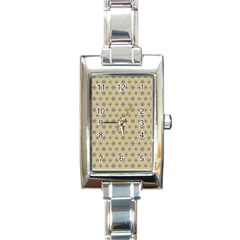 Star Basket Pattern Basket Pattern Rectangle Italian Charm Watch by Simbadda