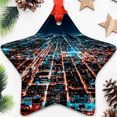 Aerial Shot Of Buildings Ornament (star) by Simbadda