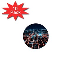 Aerial Shot Of Buildings 1  Mini Buttons (10 Pack)  by Simbadda