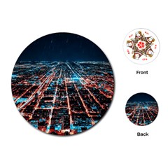 Aerial Shot Of Buildings Playing Cards Single Design (round) by Simbadda