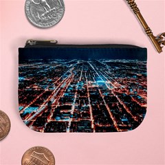 Aerial Shot Of Buildings Mini Coin Purse by Simbadda