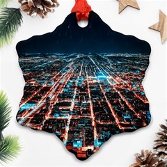 Aerial Shot Of Buildings Snowflake Ornament (two Sides) by Simbadda