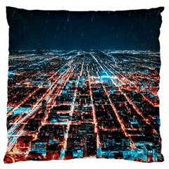 Aerial Shot Of Buildings Large Cushion Case (one Side) by Simbadda