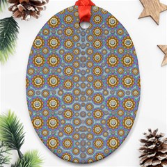 Florals Striving To Be In The Hole World As Free Ornament (oval) by pepitasart