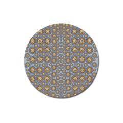 Florals Striving To Be In The Hole World As Free Magnet 3  (round) by pepitasart