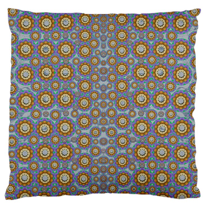 Florals Striving To Be In The Hole World As Free Large Cushion Case (One Side)