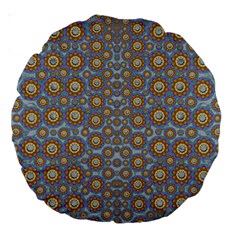 Florals Striving To Be In The Hole World As Free Large 18  Premium Round Cushions by pepitasart