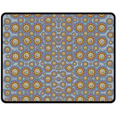 Florals Striving To Be In The Hole World As Free Double Sided Fleece Blanket (medium)  by pepitasart