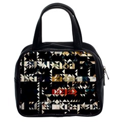 Art Design Color Banner Wallpaper Classic Handbag (Two Sides)