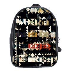 Art Design Color Banner Wallpaper School Bag (Large)