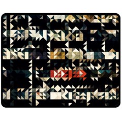 Art Design Color Banner Wallpaper Double Sided Fleece Blanket (Medium) 