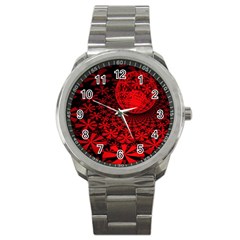 Fractals Fantasy Image Art Sport Metal Watch by Simbadda