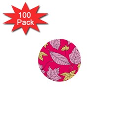 Autumn Dried Leaves Dry Nature 1  Mini Buttons (100 Pack)  by Simbadda