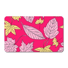 Autumn Dried Leaves Dry Nature Magnet (rectangular) by Simbadda